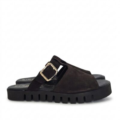 Klapki w stylu barefoot brązowe model B-3
