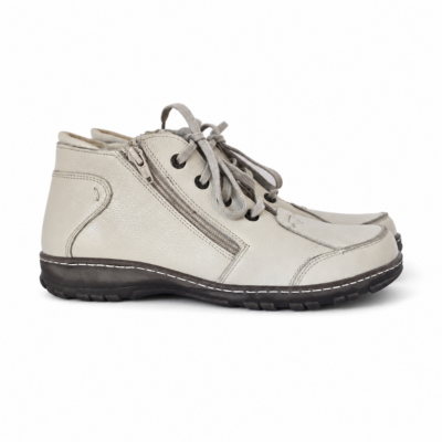 Botki damskie skórzane écru model 206