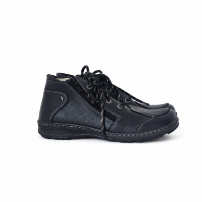 Botki damskie skórzane granatowe model 206