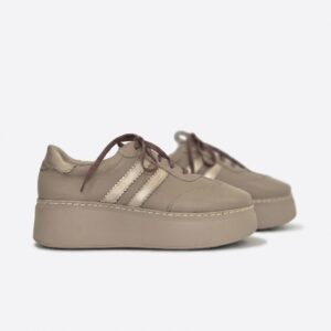 Sneakersy damskie skórzane beżowe model M-5