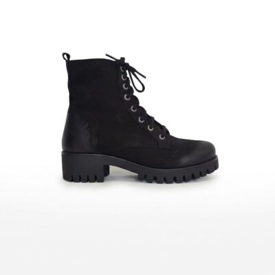 Botki damskie skórzane czarne model K-75