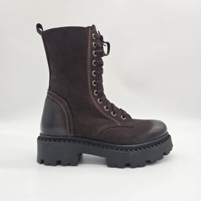 Trapery damskie skórzane brązowe model K-81