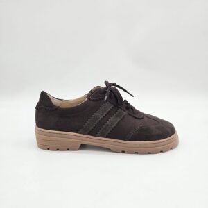 Sneakersy damskie skórzane brązowe model B-5