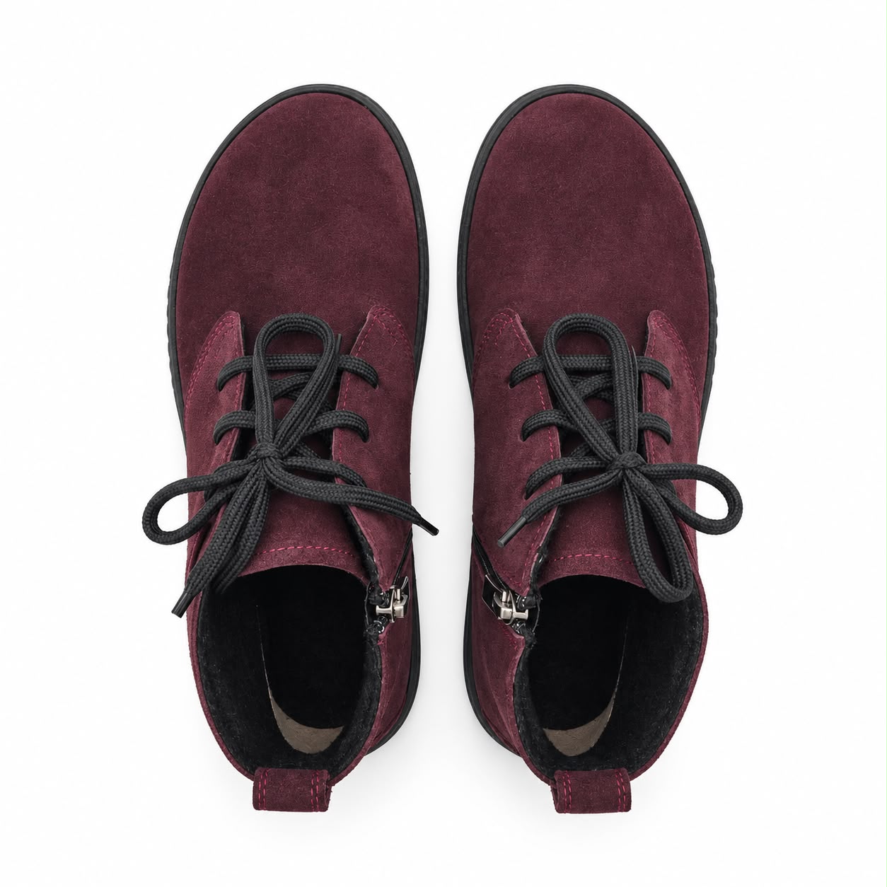 Barefooty skórzane damskie burgundowe model B-10