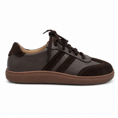 Sneakersy damskie skórzane brązowe model B-6