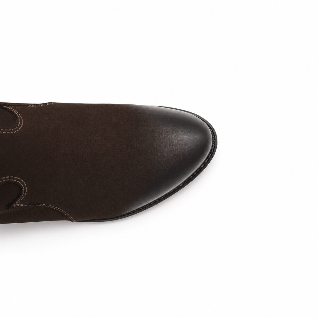 Kowbojki damskie skórzane brązowe model K-24