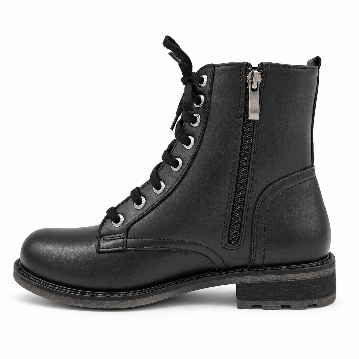 Botki damskie skórzane czarne model K-74