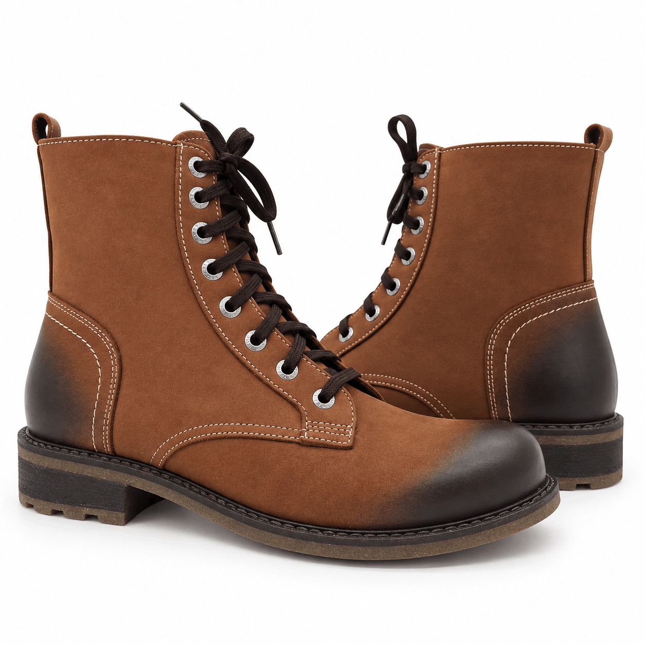 Botki damskie skórzane rude model K-74