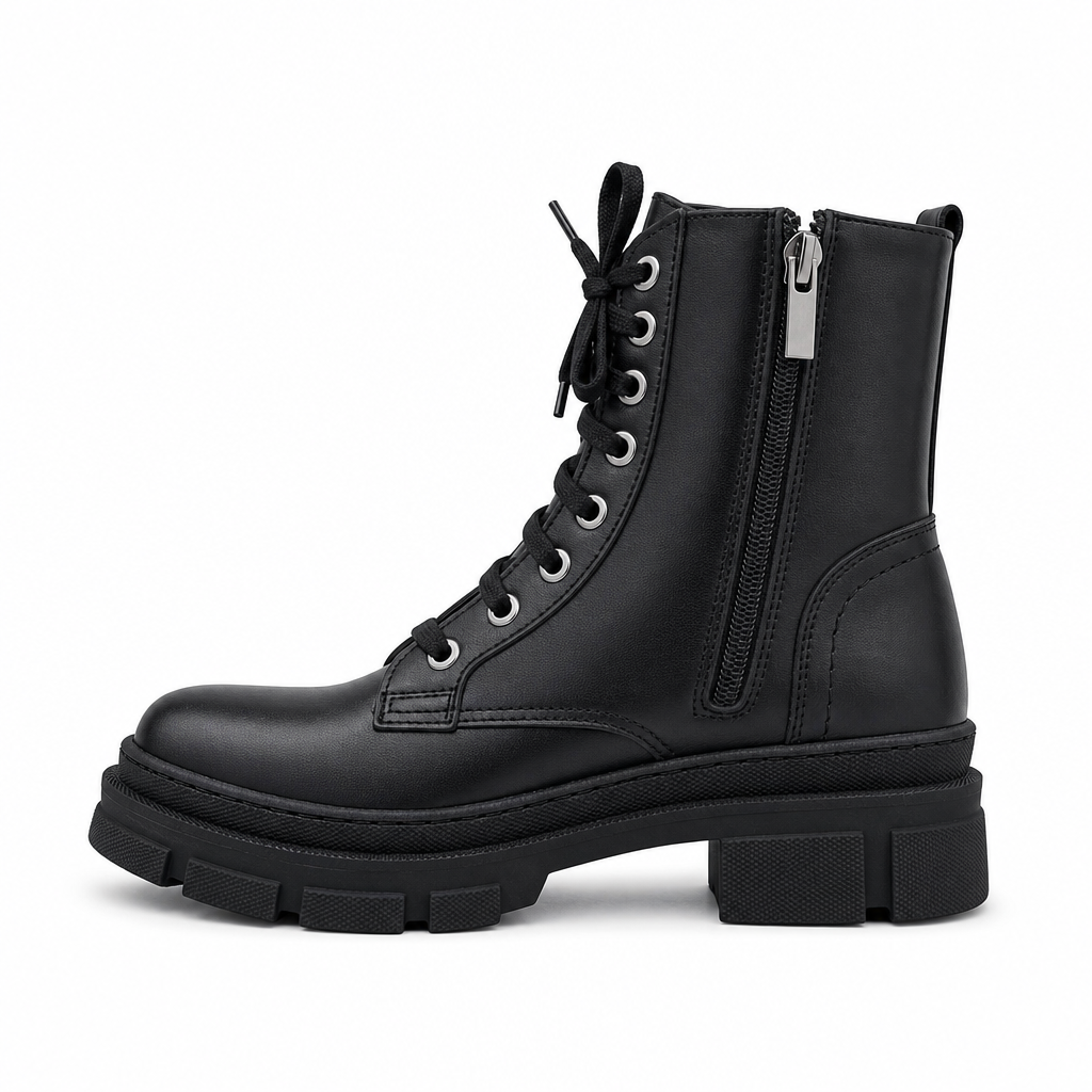 Trapery damskie skórzane czarne model K-79